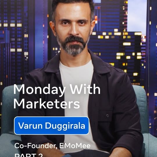 Instagram post by @varunduggi for Social Samosa. Caption reads: This week on #MondaywithMarketers, Varun....