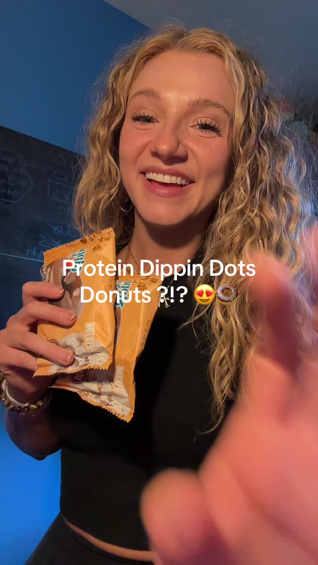 TikTok post by @savvmarielle for redefinesnacks.com. Caption reads: Protein snack recommendation for my gym girlies....