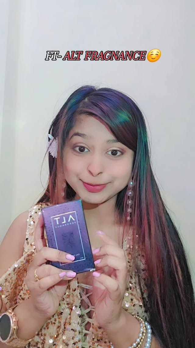 Instagram post by @winnieehehee for ALT. Fragrances. Caption reads: @altfragrances.in Thankyou so much for the....