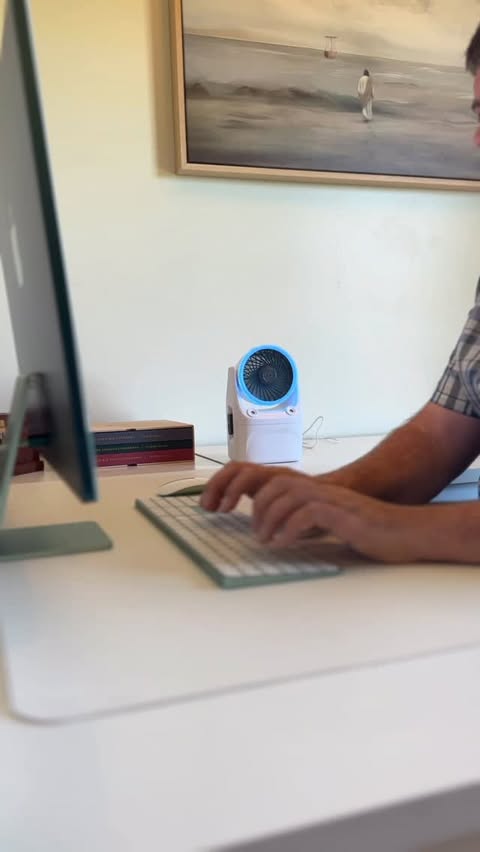 Instagram post by @charlieandcrewdad for Ontel Products. Caption reads: [...] #ArcticAirAmbassador @walmart @ontelproducts.