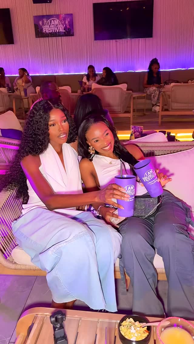 Instagram post by @ntandooz for Dark and Lovely. Caption reads: Spend the night with me at the....