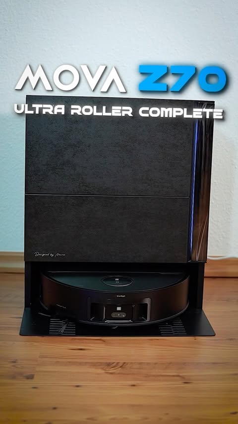 Instagram post by @uniiverse_tech for MOVA. Caption reads: MOVA Z70 Ultra Roller Complete🔥 . With up to....