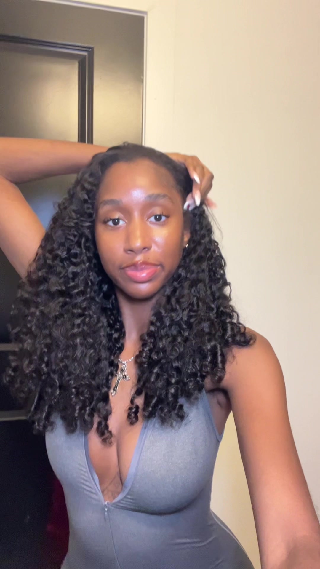 TikTok post by @azianagranday for OQHAIR. Caption reads: @OQHAIR @oqhairshop .