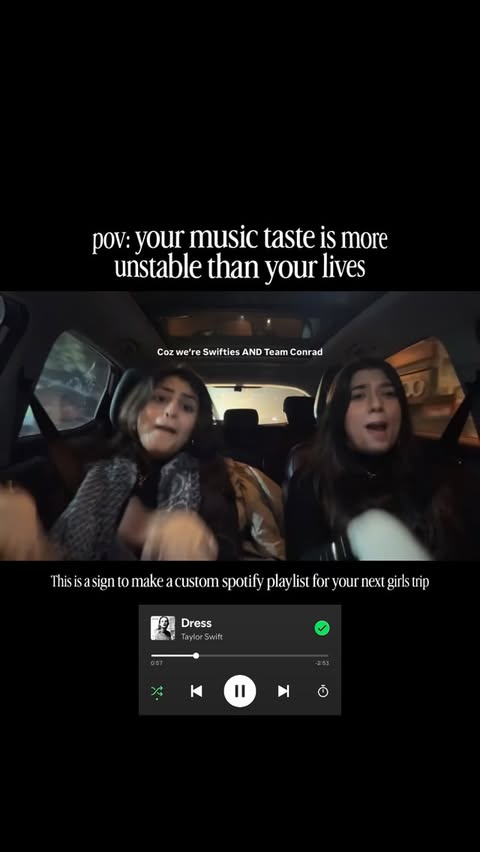 Instagram post by @shreyaarora02 for Spotify. Caption reads: [...] next and Chikni Chameli right after🤪🤪....