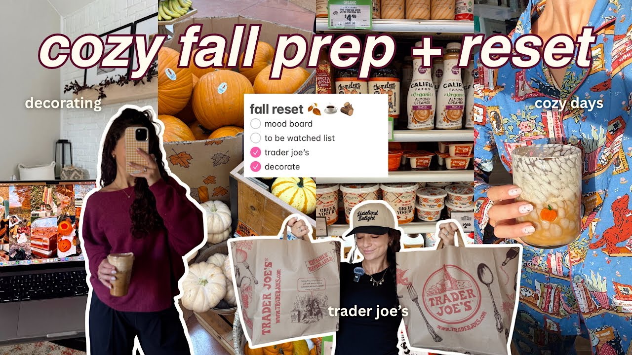 YouTube post by @AbbyAsselin for BetterDaysCo. Caption reads: cozy fall prep + reset vlog 🍂 shopping &....