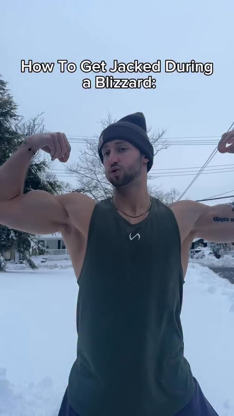 Instagram post by @joeshulk for C4 Energy. Caption reads: No days off with @c4energy #blizzard #snow....