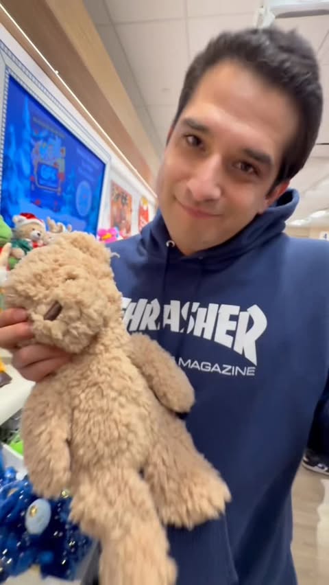 Instagram post by @tylerposey58 for Build-A-Bear. Caption reads: [...] the coolest. THE BABY IS NOT MINE....