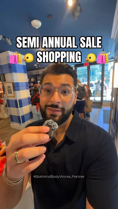 Instagram post by @paulreactss for Bath & Body Works. Caption reads: #BathAndBodyWorksPartner - Shopping the first day....