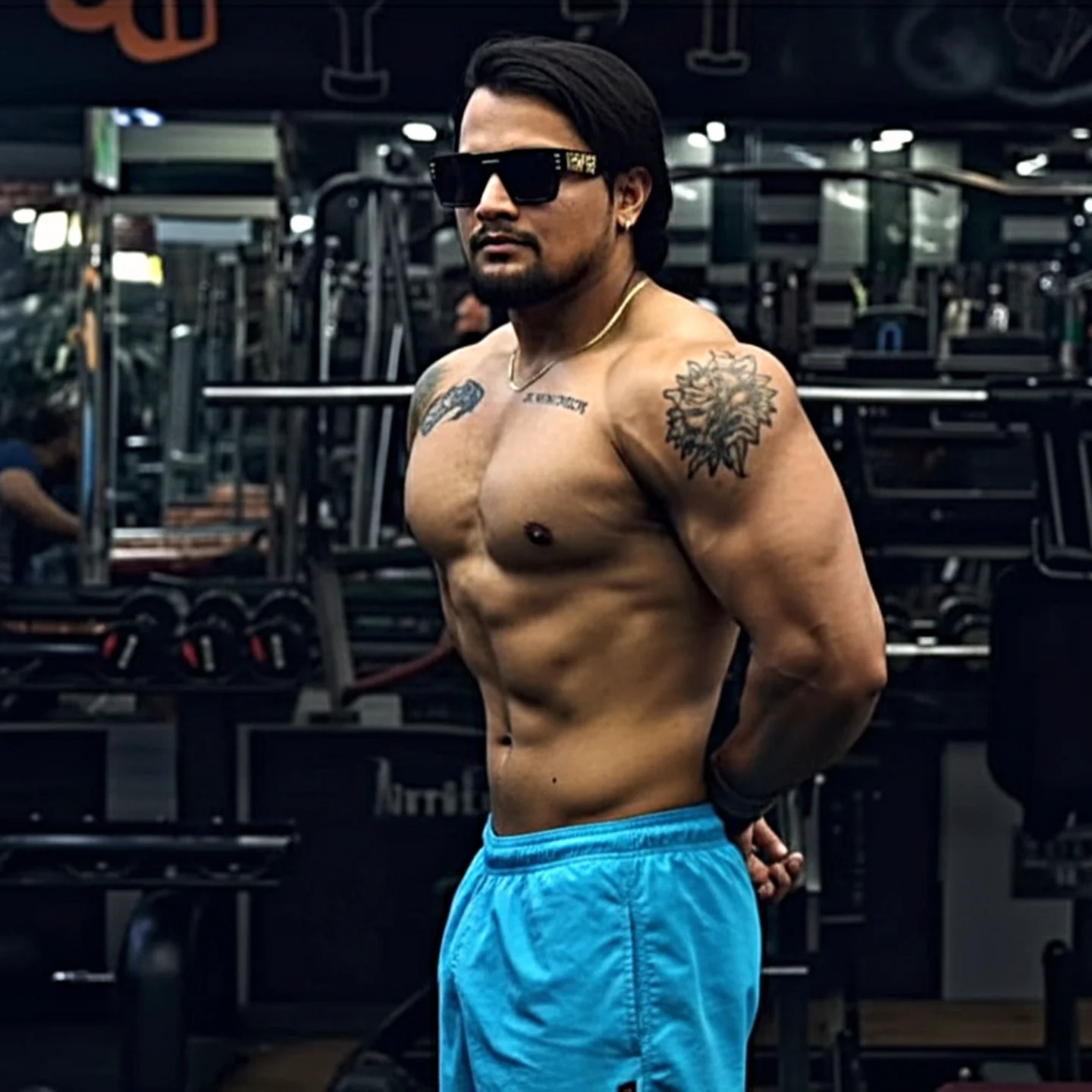 Instagram post by @_musclemachine for Darc Sport. Caption reads: [...] Every day. Every move. Every goal.....