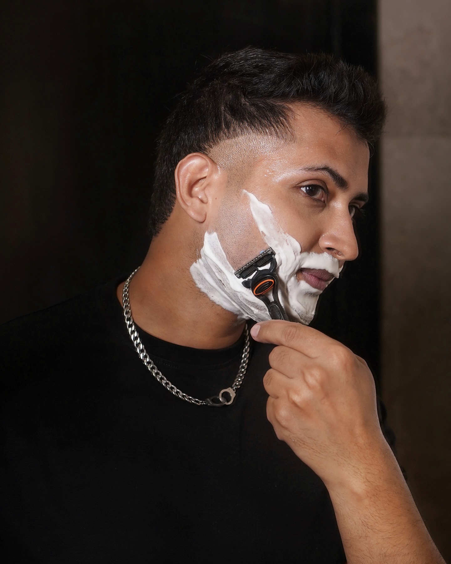Instagram post by @vvaibhav_sharma for Gillette. Caption reads: The Perfect shave with the @gilletteindia Fusion....