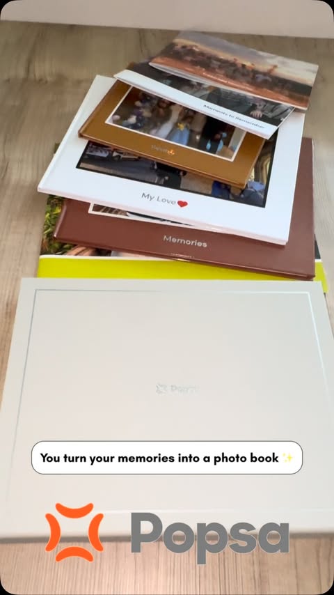 Instagram post by @azla_selection for Popsa. Caption reads: [...] I made these personalised albums with Popsa....