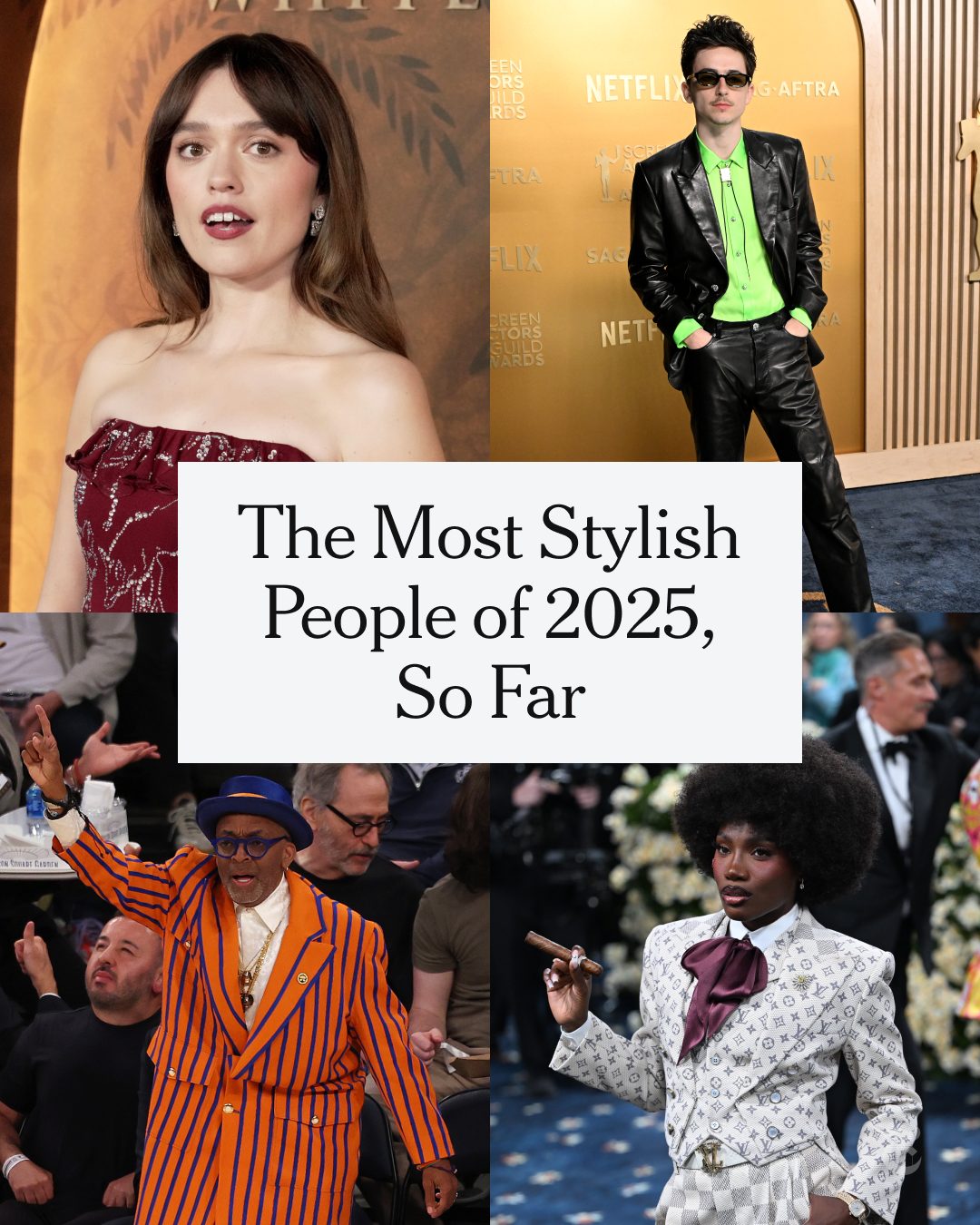 Instagram post by @nytstyle for The New York Times. Caption reads: Introducing the most stylish people of 2025, so....