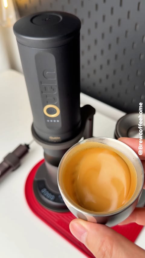 Instagram post by @brewcoffeehome for OutIn. Caption reads: [...] want real espresso? That’s where the OutIn....