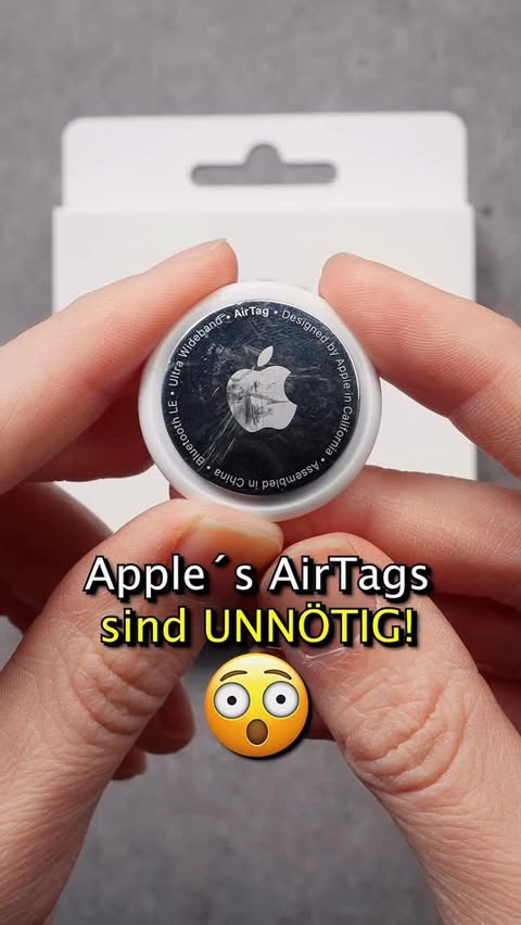 Instagram post by @dertechnikmeister for Ugreen. Caption reads: [...] ich keine AirTags mehr! 🤫 #ugreen....