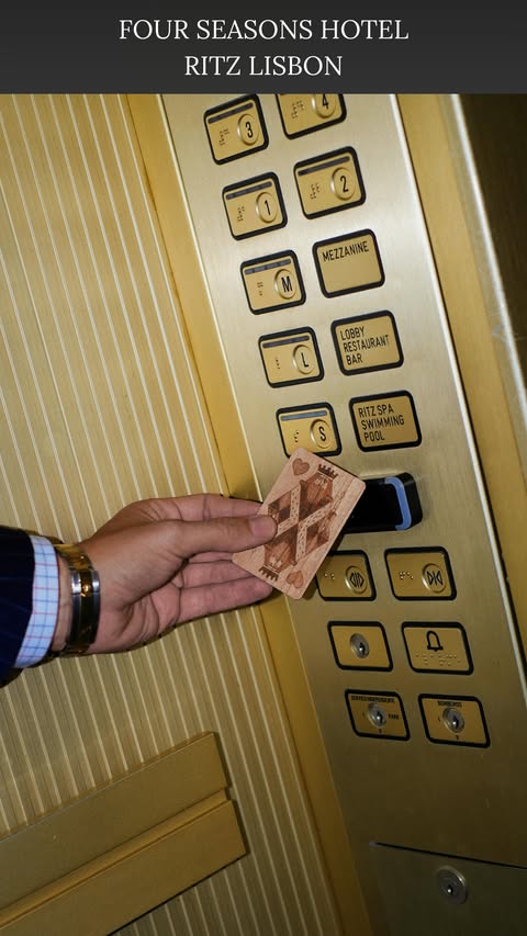 Instagram post by @dfmarin for Four Seasons. Caption reads: Staying at the @fslisbon is stepping into a....