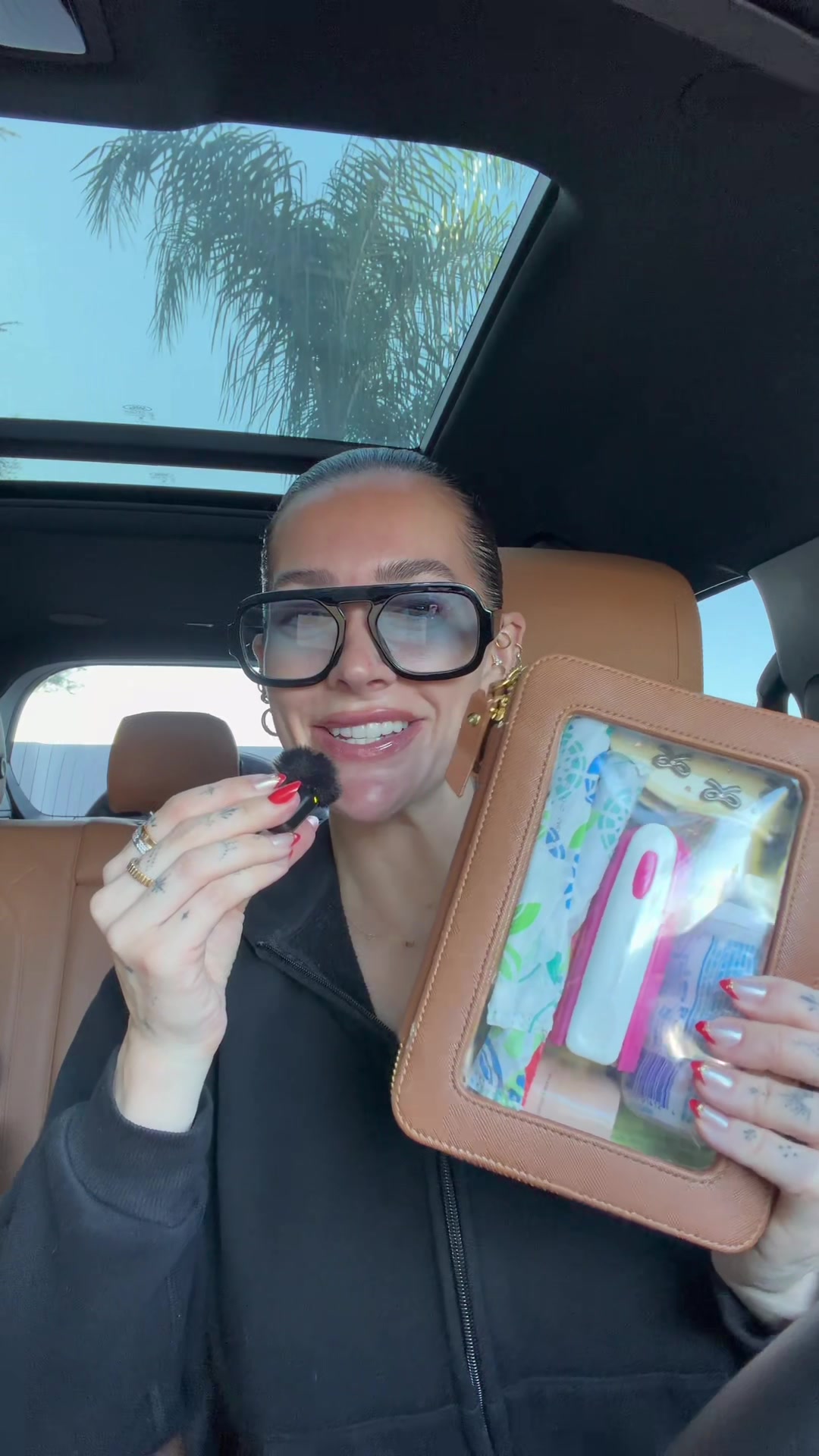 TikTok post by @averyywoods for SALT & STONE. Caption reads: A much needed car restock with all my favorite....