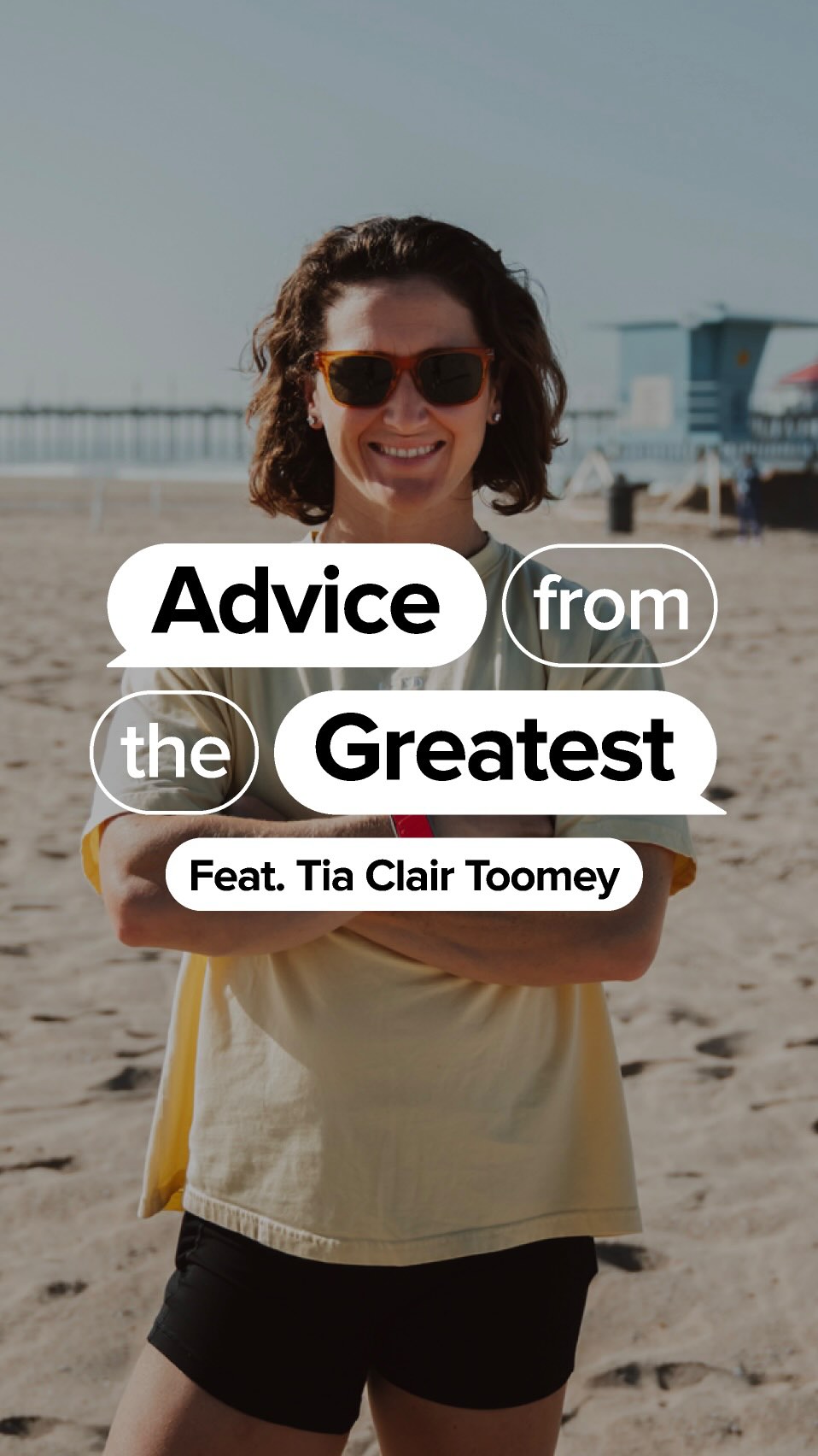 Instagram post by @tiaclair1 for WHOOP. Caption reads: @tiaclair1’s advice to every young athlete chasing....