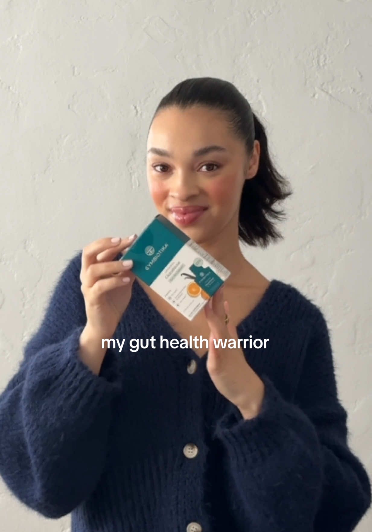 TikTok post by @kluhbarbie for Cymbiotika. Caption reads: [...] gut = better days. I’ve been loving....