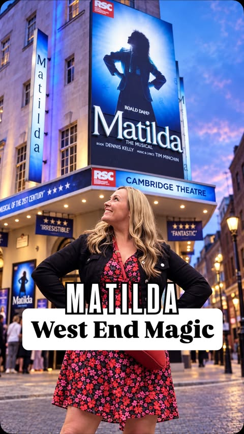 Instagram post by @littlemissedenrose for The Influence Room. Caption reads: AD | Some shows entertain you. Matilda makes you....