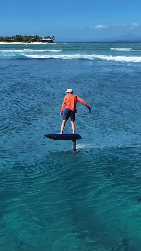 Instagram post by @namotuisland for Fliteboard. Caption reads: Just cruising with @fliteboard 🙌🏼 The water....