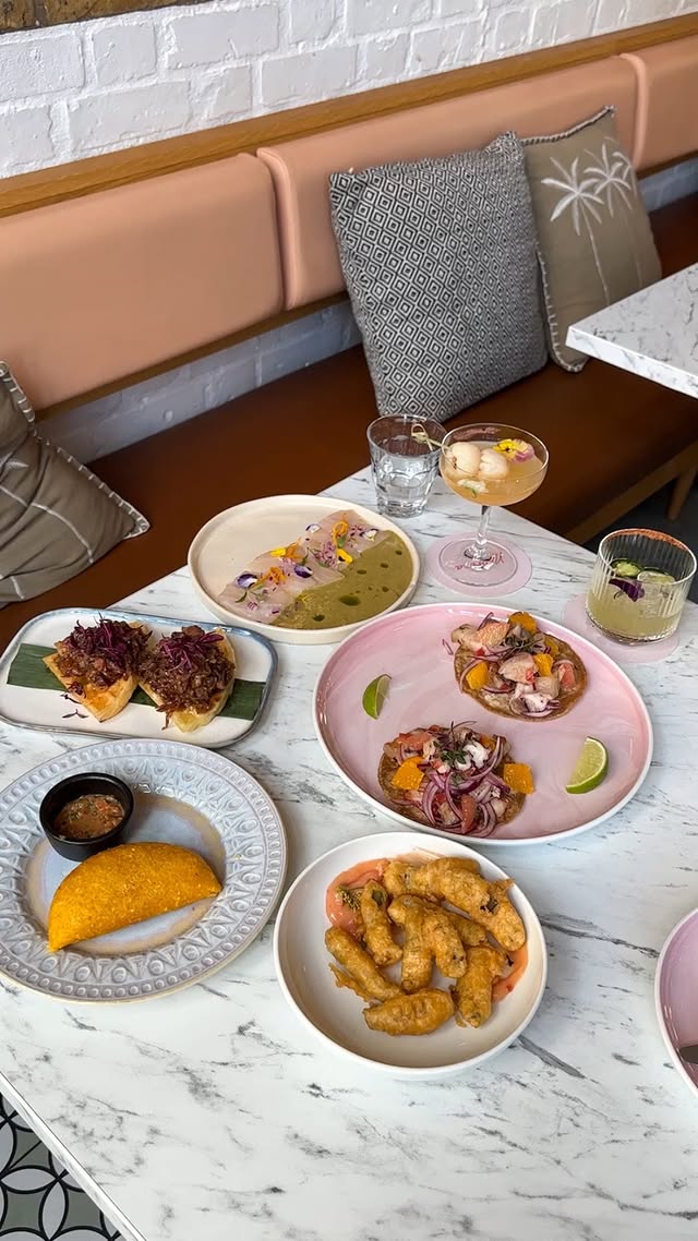 Instagram post by @tinygirleatsworld for Morena London. Caption reads: @morena.london is the most gorgeous Latin American....