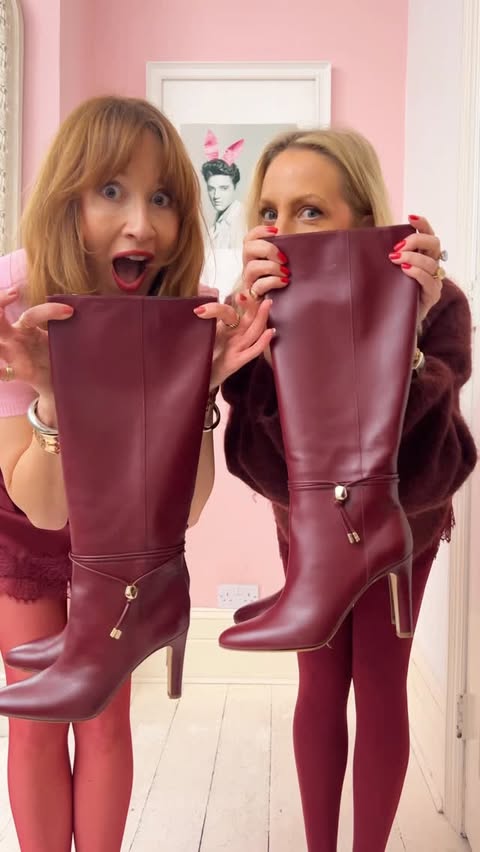 Instagram post by @belleandbunty for LK Bennett. Caption reads: [...] pink! And can we have a moment for the....