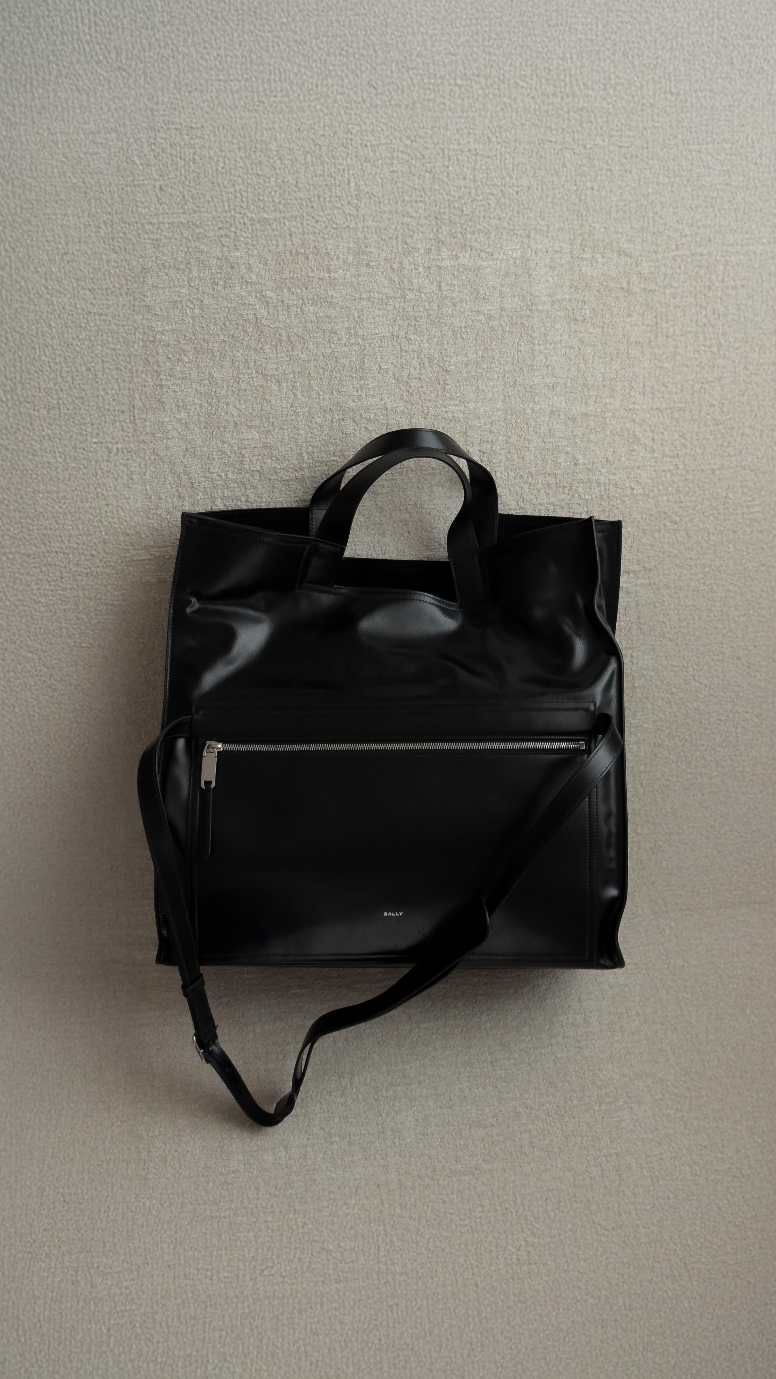 Instagram post by @sebastianchlodnicki for Bally. Caption reads: @bally Foldable Tote 
Fall/Winter 25....