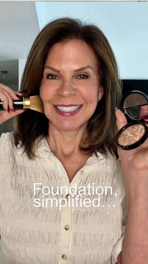 Instagram post by @gwenliveswell for – Laura Geller. Caption reads: Makeup shouldn’t feel complicated — especially as....