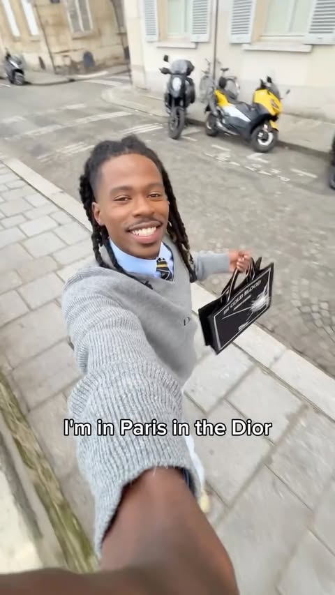 Instagram post by @trayreadthat for Dior. Caption reads: #AD I’m back in Paris with @dior ✨ to bookhunt for....