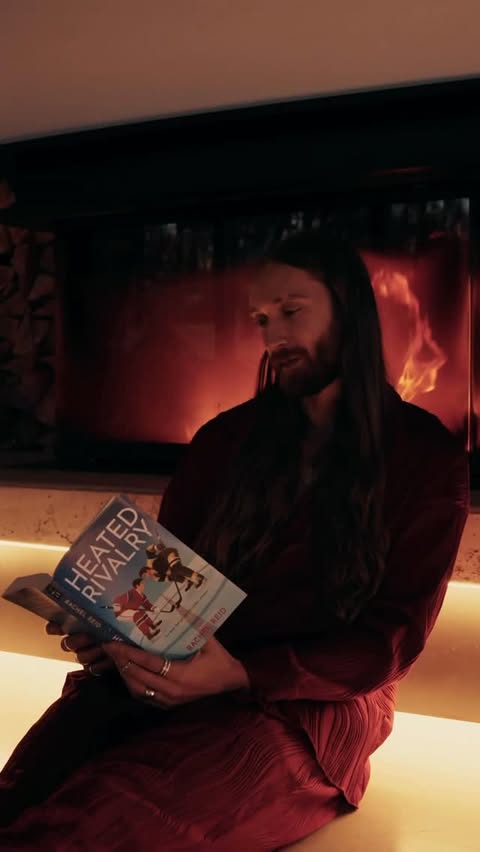 Instagram post by @discovermuskoka for Destination Ontario. Caption reads: Heated Rivalry inspired @discovermuskoka....