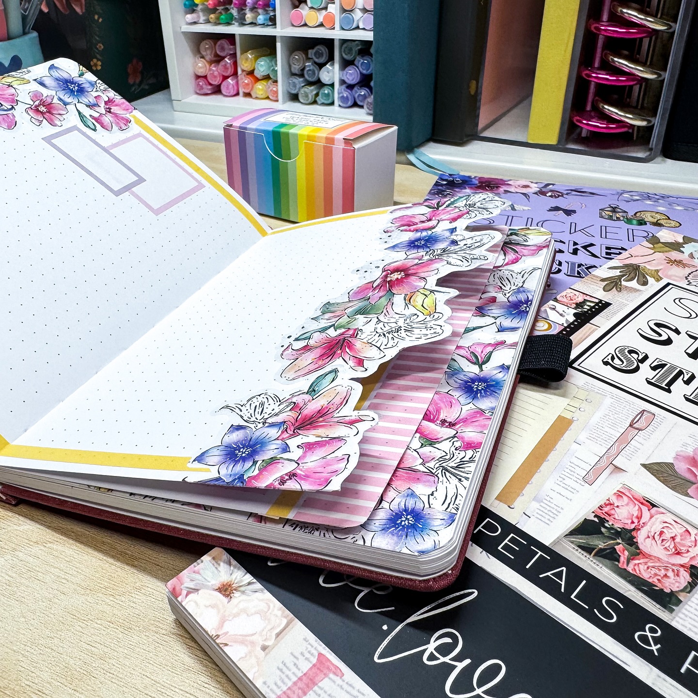 Instagram post by @amyplansthings for Archer and Olive. Caption reads: [...] available NOW! B6 notebook is from....