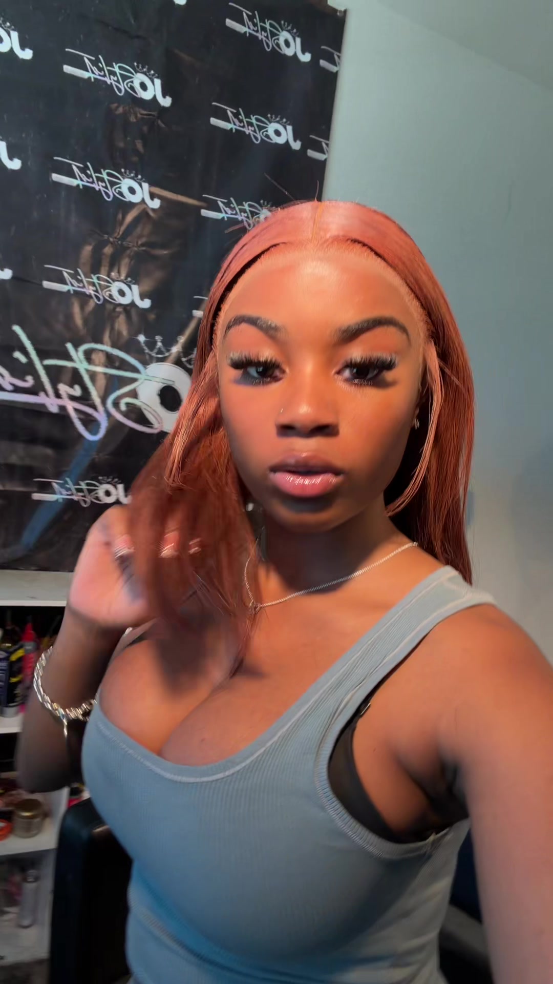 TikTok post by @iiamkmuney for Idoli Hair. Caption reads: @Idoli #idolihair #idoli #wiginfluencer....