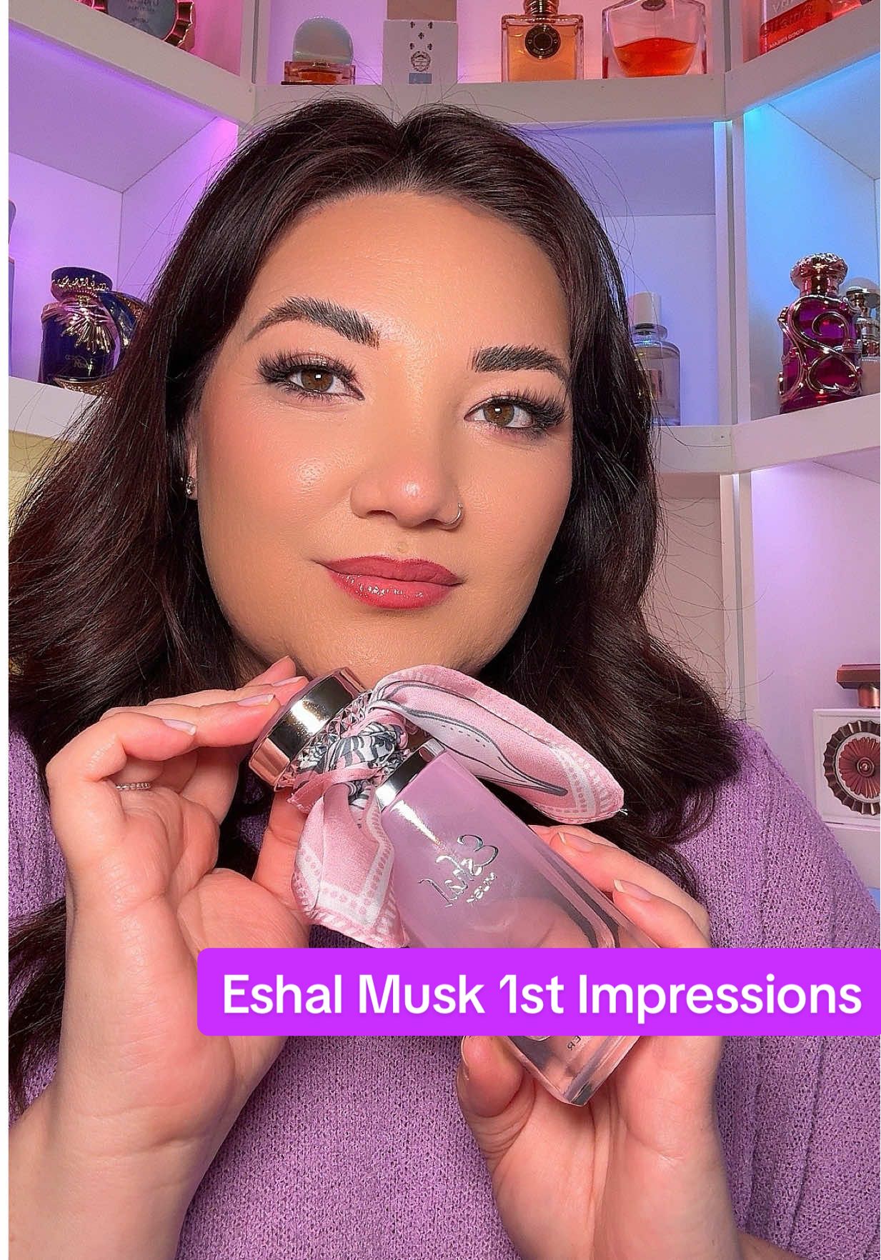 TikTok post by @4theloveofglitter for Paris Corner Perfumes. Caption reads: [...] to miss this! (Gifted) #eshalmusk....