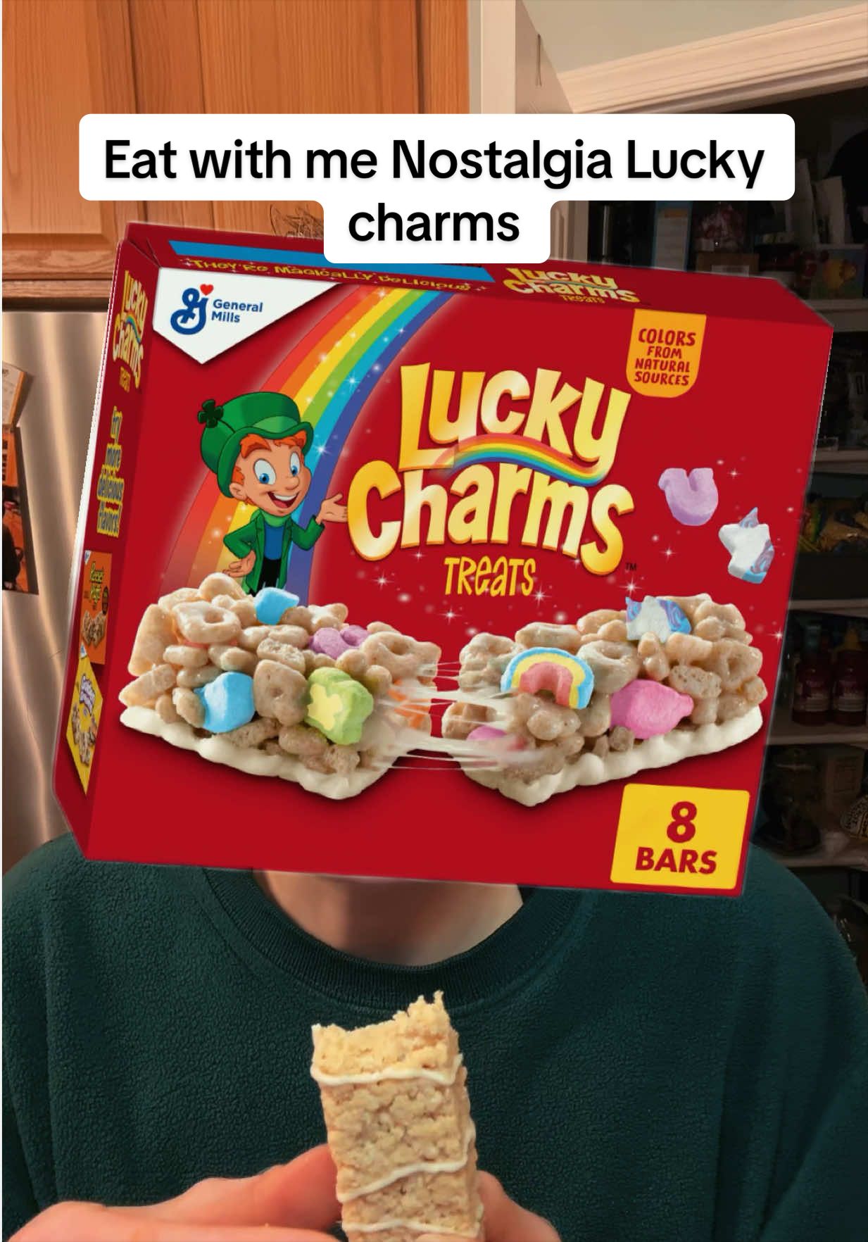 TikTok post by @sidneysnacks for Genius Gourmet. Caption reads: [...] #cereal #eatwithme #childhood @Genius....