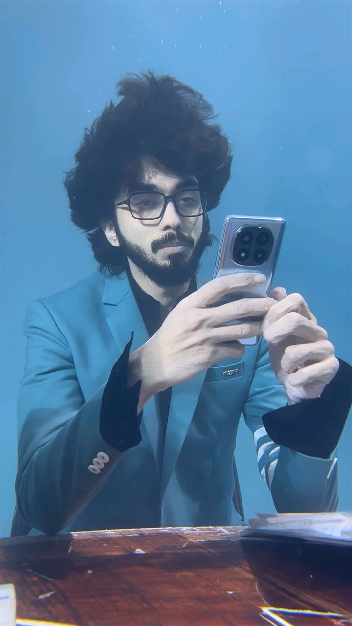 Instagram post by @hydroman_333 for Xiaomi India. Caption reads: Dive deep with the #RedmiNote14 Pro+ 5G!

From....