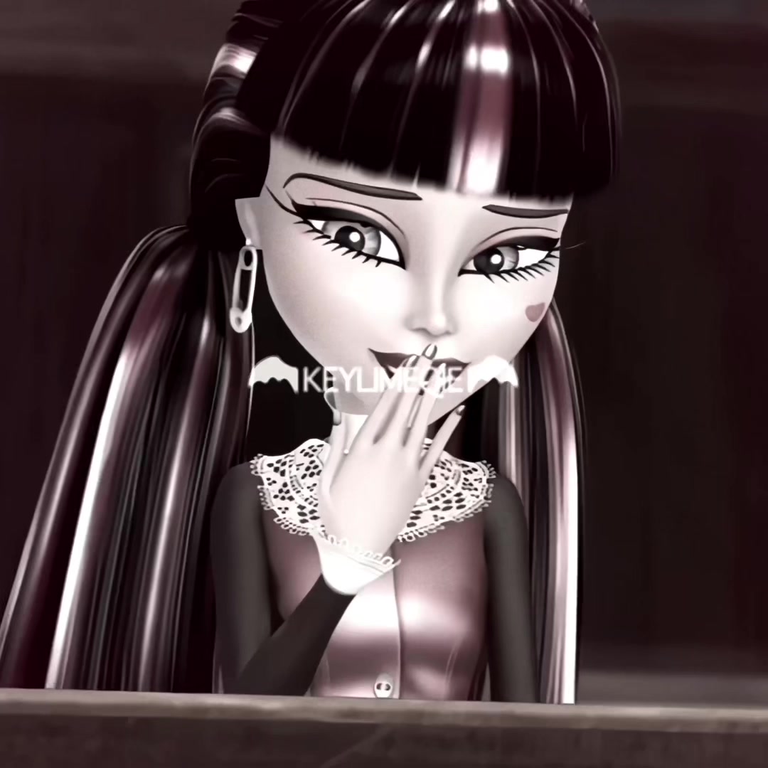 TikTok post by @keylimeqie for Monster High. Caption reads: [...] to post💀🎀 // #fyp #olebrandselect....