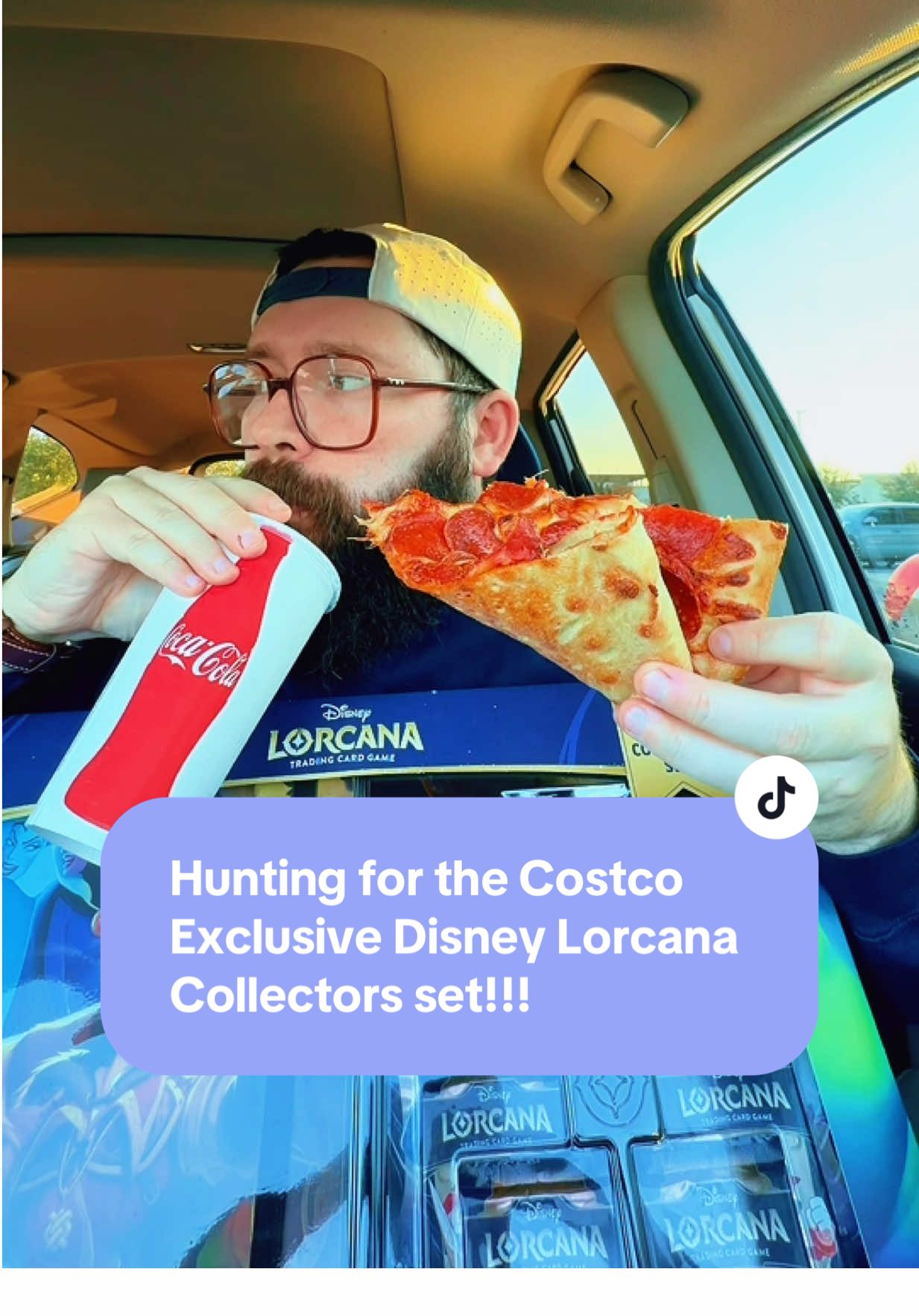 TikTok post by @bibbidi.bobbidi.beard for Ravensburger. Caption reads: Let’s go see if we can find the new Disney Lorcana....