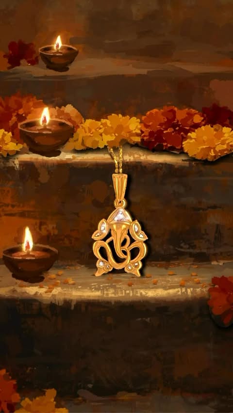Instagram post by @haritha_chitta for CaratLane Jewellery. Caption reads: Art, devotion & elegance woven into one🙏🕉️✨ A....