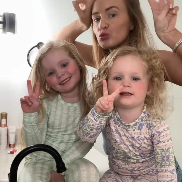 Instagram post by @mcfamlife for MCoBeauty. Caption reads: Teaching my girls the most important beauty secret....