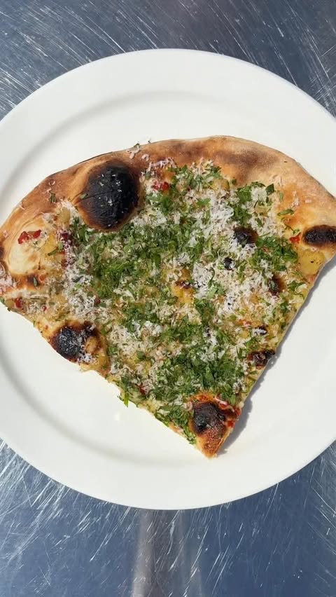 Instagram post by @gabe_roberge_ for Ooni. Caption reads: [...] on a crispy and fluffy flatbread. the....