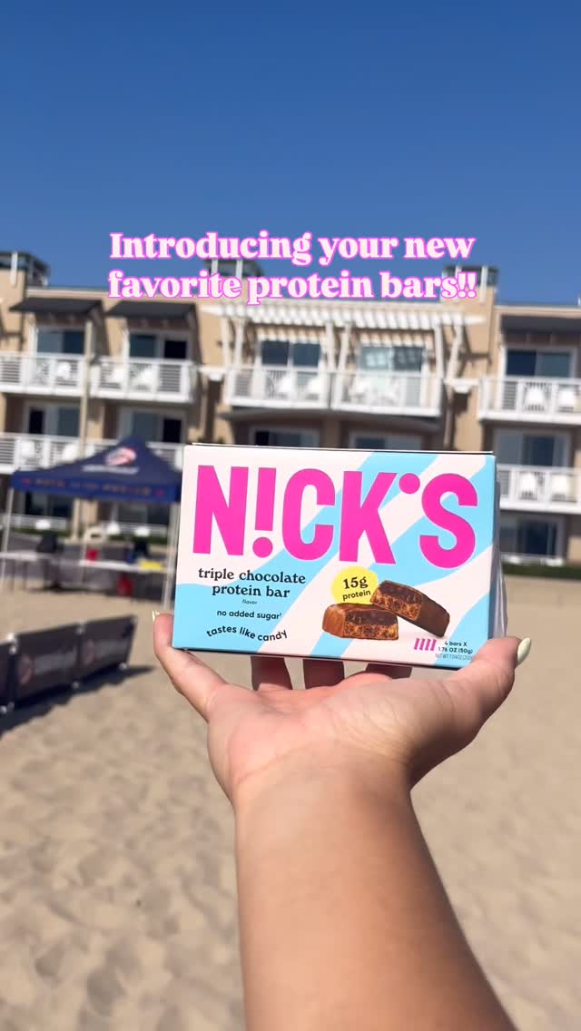 Instagram post by @zoeyhensonnn for 98Strong. Caption reads: I am relying on Nick’s Protein Bars to get me....