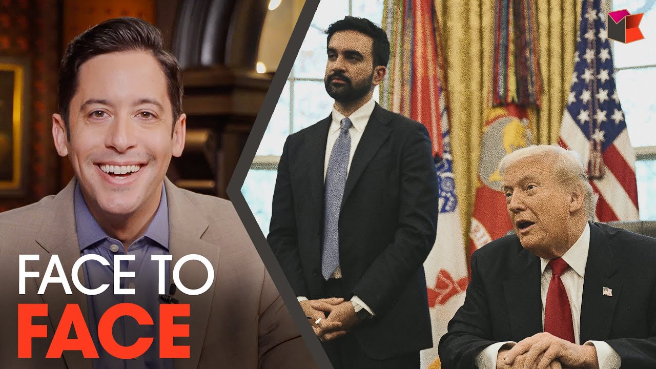 YouTube post by @MichaelKnowles for Good Ranchers. Caption reads: President Trump Makes Mamdani SQUIRM During....