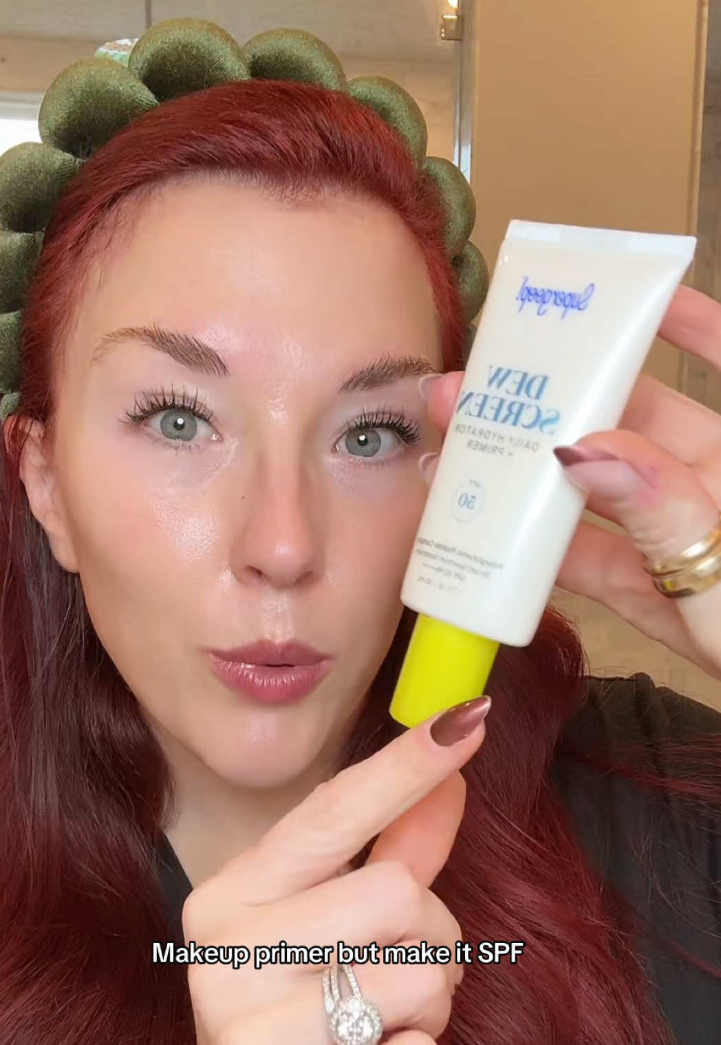 TikTok post by @redheadmomma08 for Supergoop. Caption reads: @Supergoop #supergoop [...].