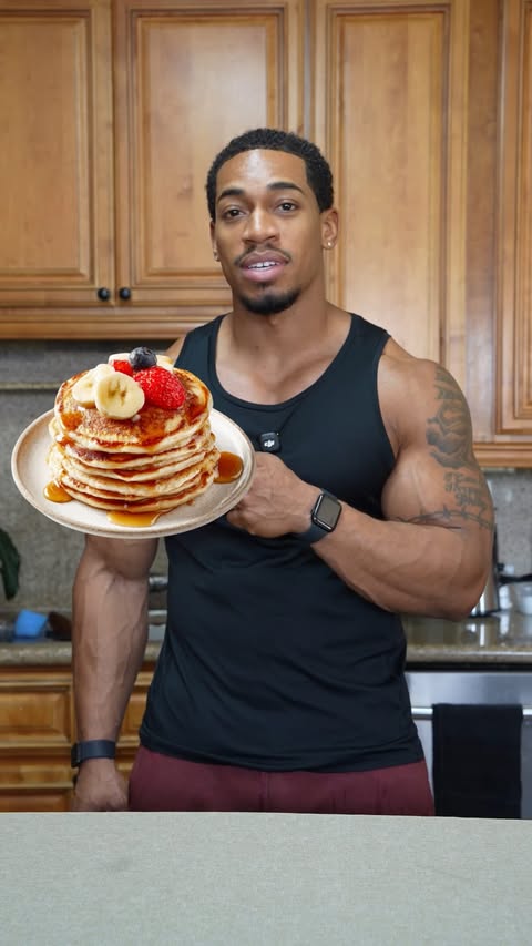 Instagram post by @cookwithjb for Dymatize. Caption reads: [...] whites or 2 whole eggs -2 scoops of....