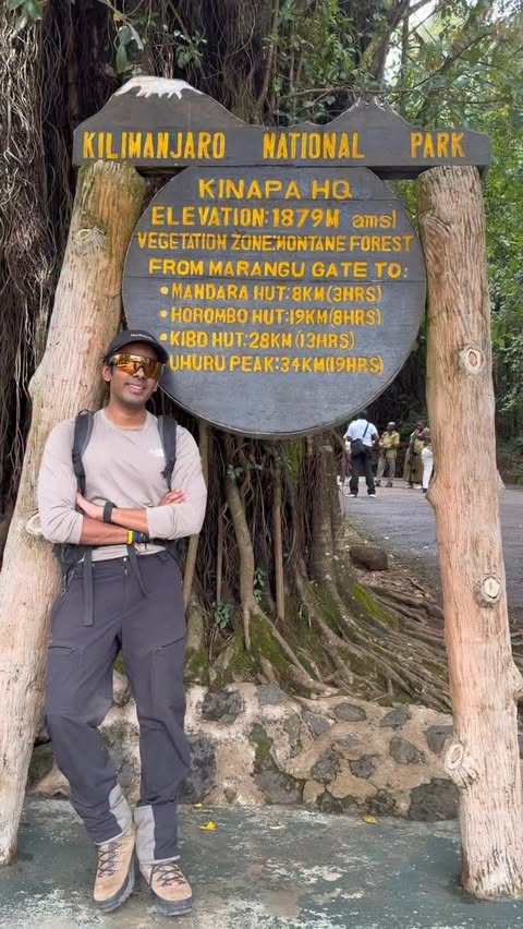 Instagram post by @mehta_a for Intrepid Travel. Caption reads: Kilimanjaro, one day at a time ⛰️ @intrepidtravel....
