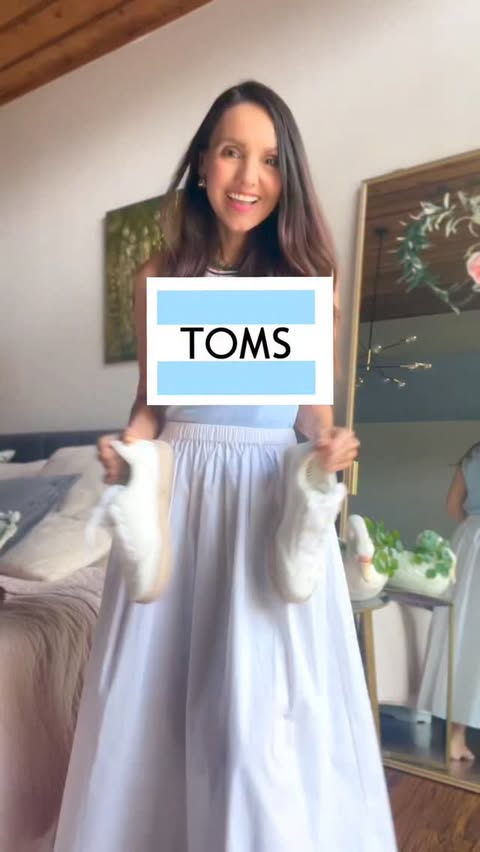 Instagram post by @mariasjsanchez for TOMS. Caption reads: [...] and I’m all in—age doesn’t define style.....