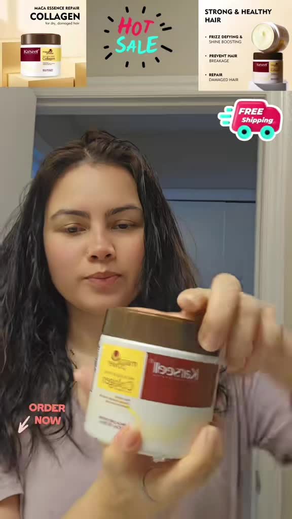 TikTok post by @gunngunn147 for Karseell Collagen. Caption reads: Stronger. Smoother. Shinier. 💫 This is your sign....