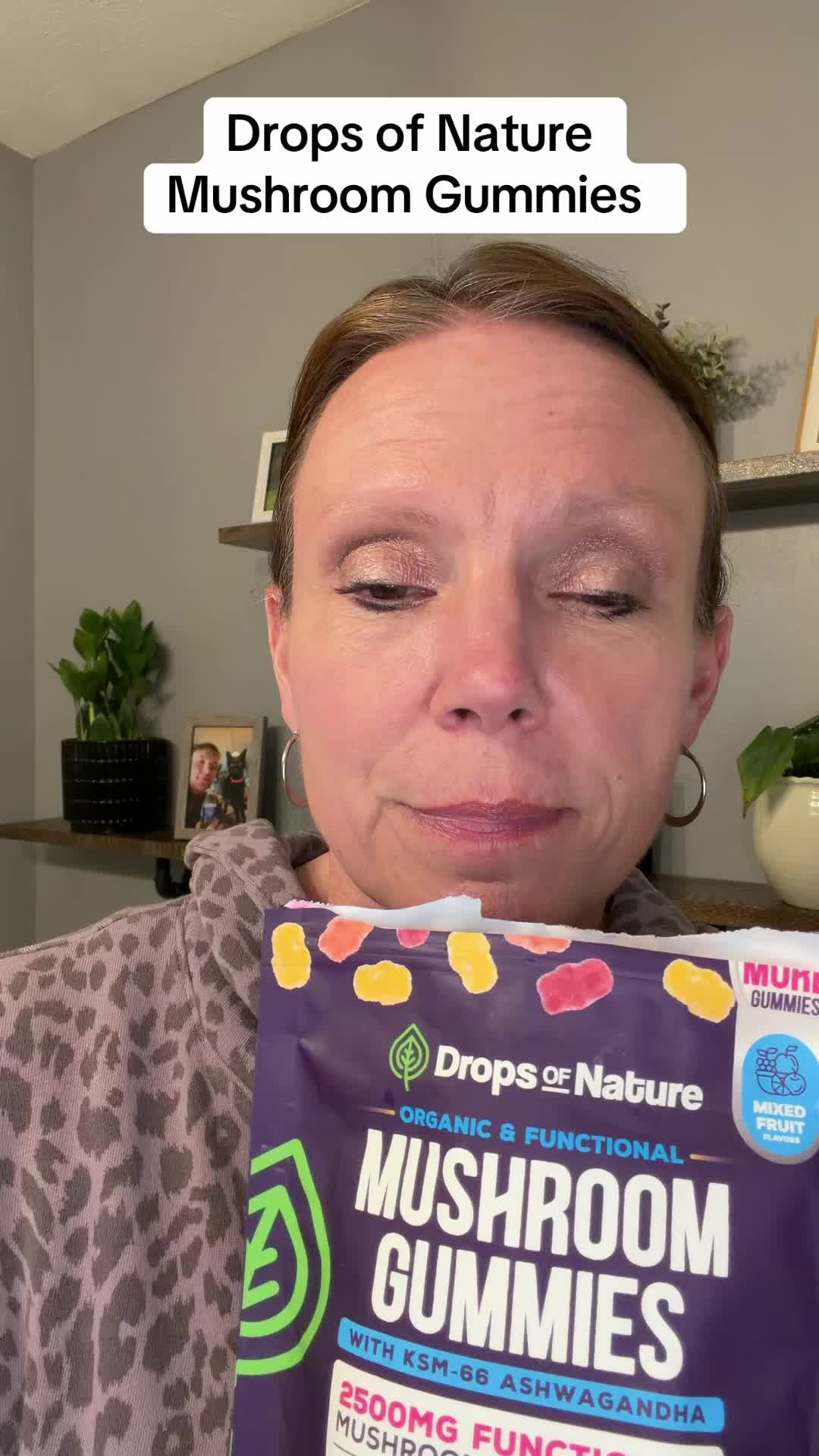 TikTok post by @amyjohighfield for Drops of Nature. Caption reads: [...] #ashwagandha #brainhealth @Drops Of Nature.