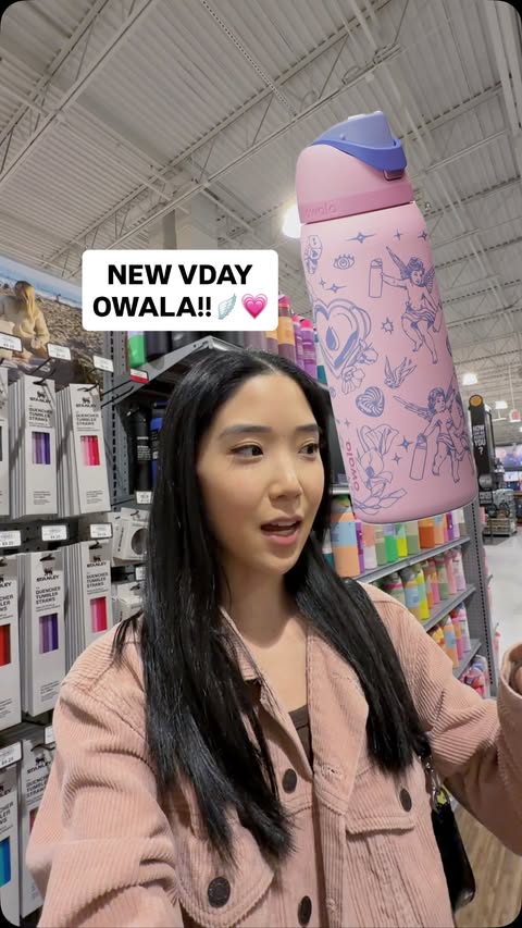 Instagram post by @meili_zzz for Stanley 1913. Caption reads: POV: you find the unreleased vday Owala 👀🪽It....