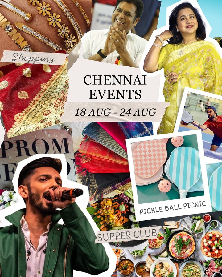 Instagram post by @newtochennai for Goethe-Institut. Caption reads: @newtochennai | Things to do in #nammachennai this....